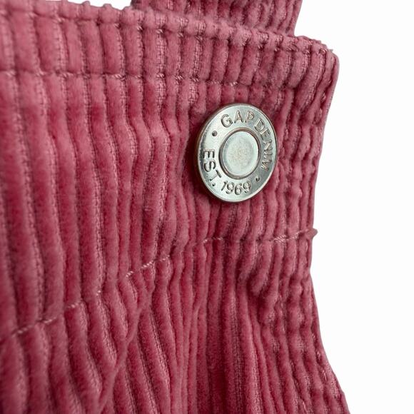 GAP Kids Skirtall Rosetta Pink Corduroy Jumper Dress L 10-11 Pockets Buttons - Picture 6 of 8